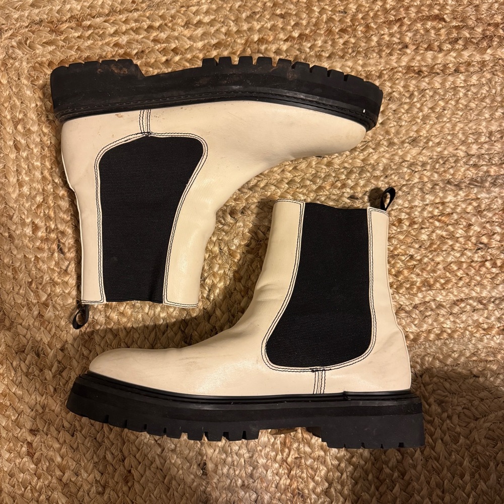Gianni Bini white moto boots